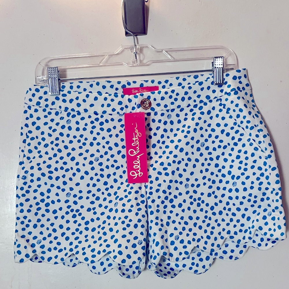 Lilly Pulitzer shorts with scalloped edge